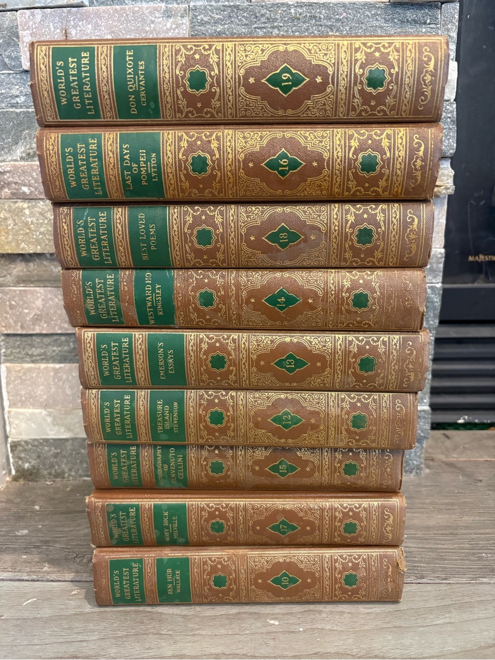 World's Greatest Literature Decorative Hardcover Set - Brown & Green